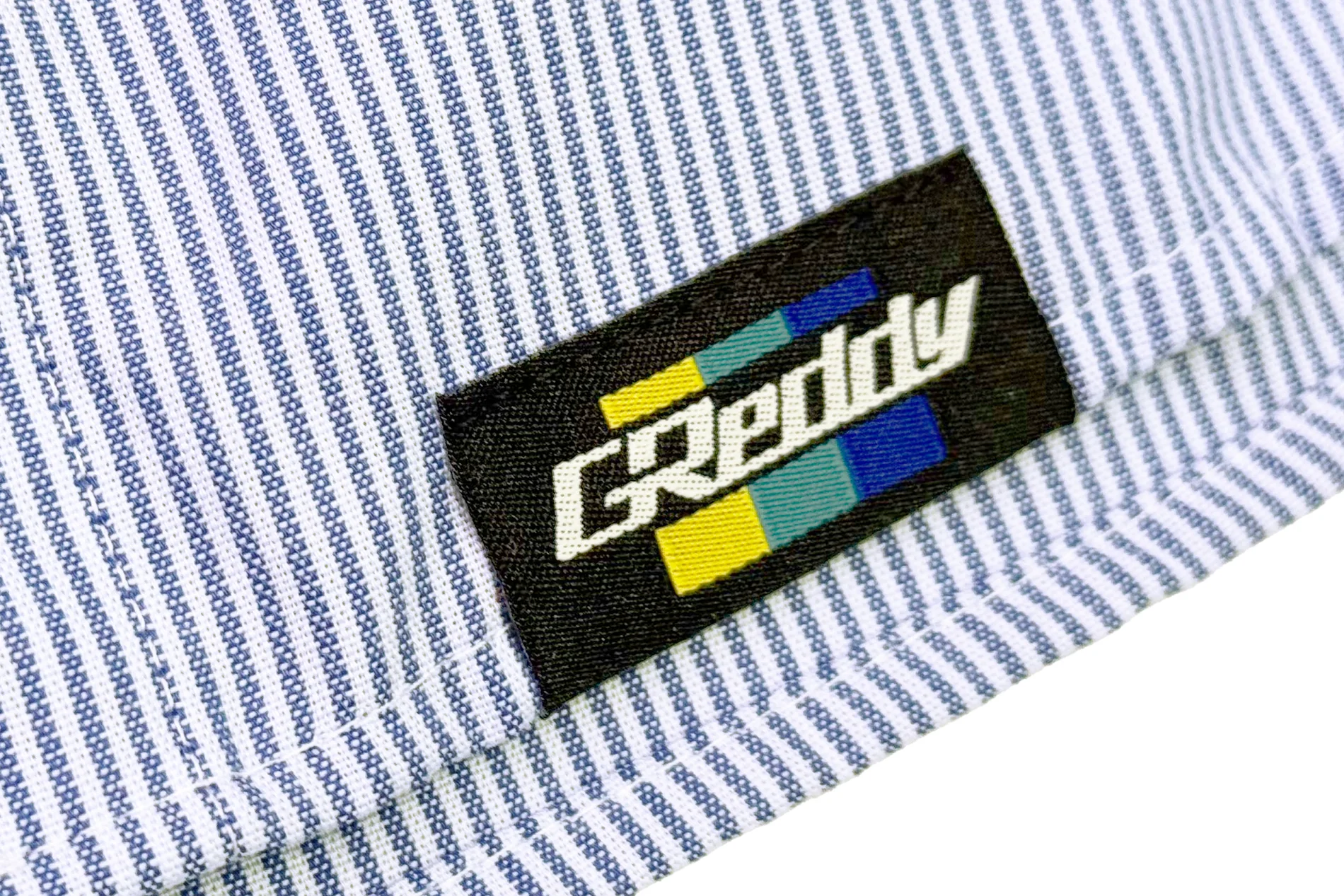 GReddy Mechanic's Button-up Work Shirt(s) V3 - Blue/White Stripe - Image 6