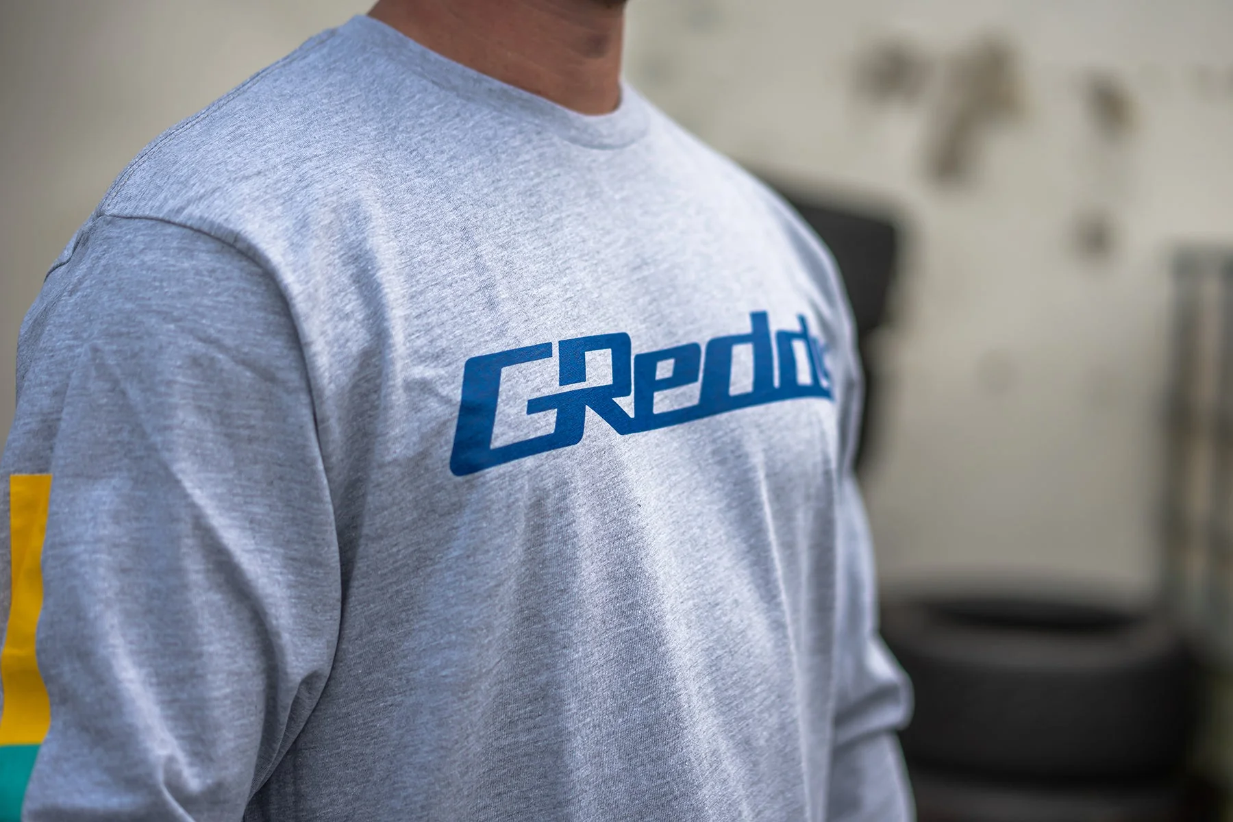GReddy OG Long Sleeve Tee - Heather Gray - Image 5