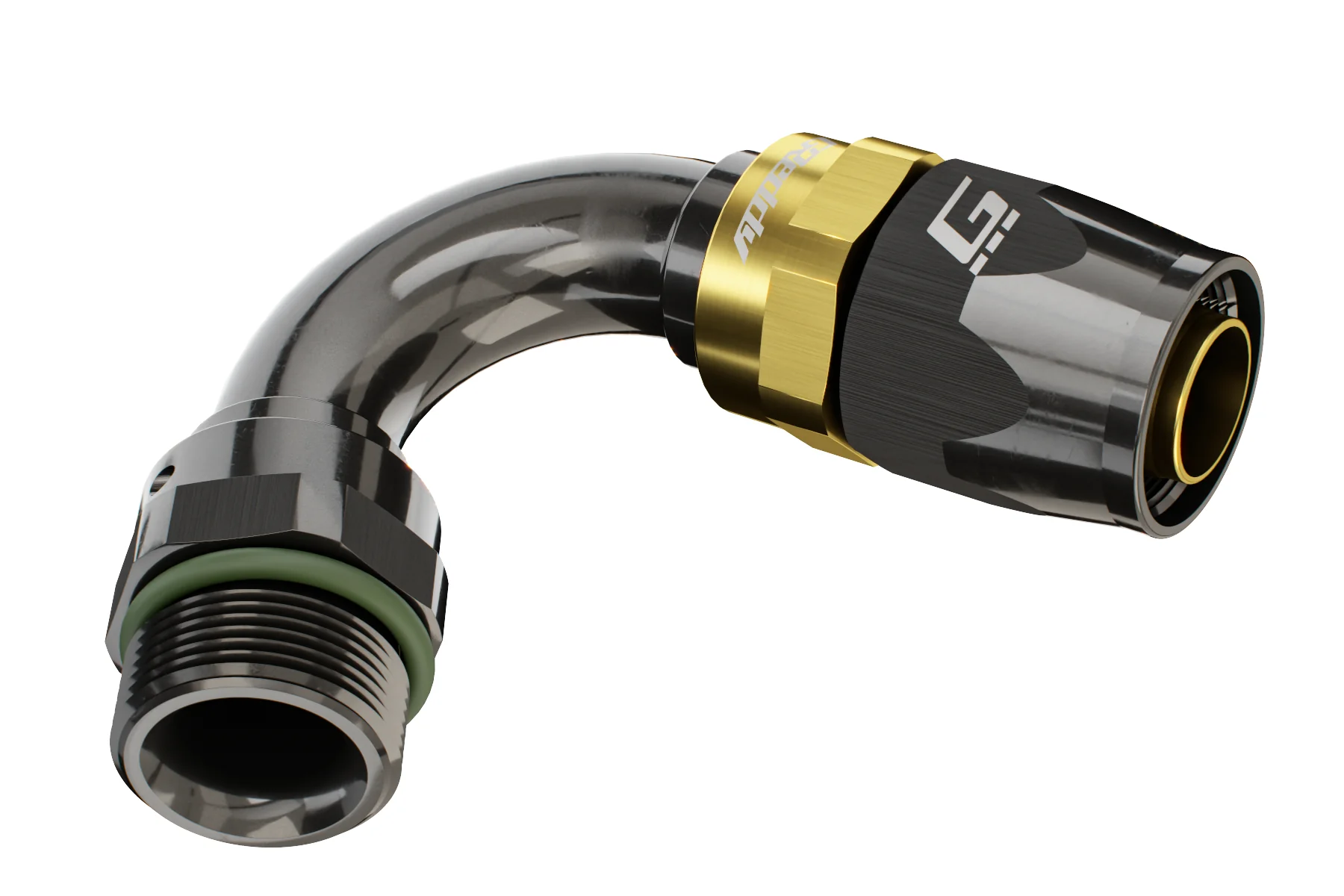 GREDDY ORB MALE 120 DEG. AN HOSE END(s) - BLACK/GOLD - (12810612 12810812 12811012 12811212) - Image 2