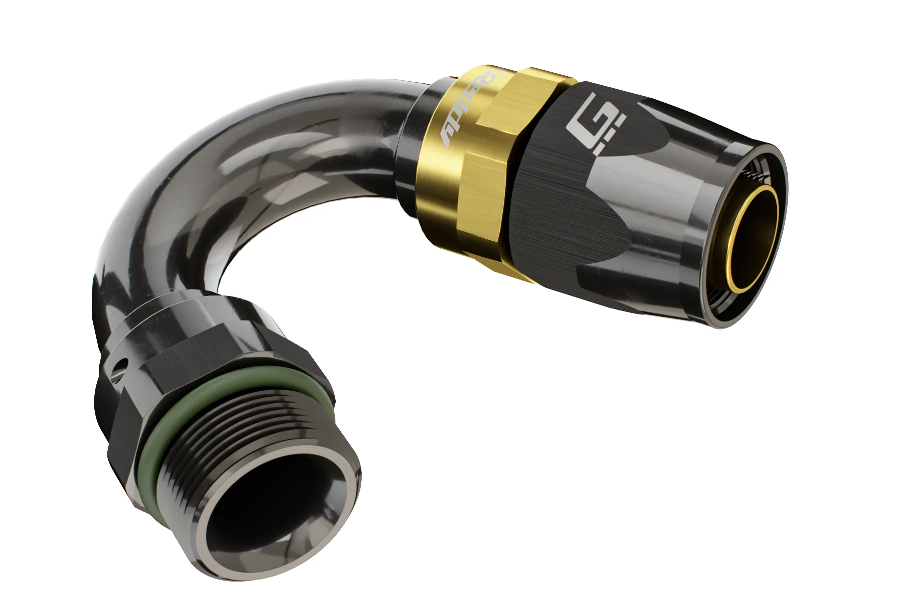 GREDDY ORB MALE 150 DEG. AN HOSE END(s) - BLACK/GOLD - (12810615 12810815 12811015 12811215) - Image 2