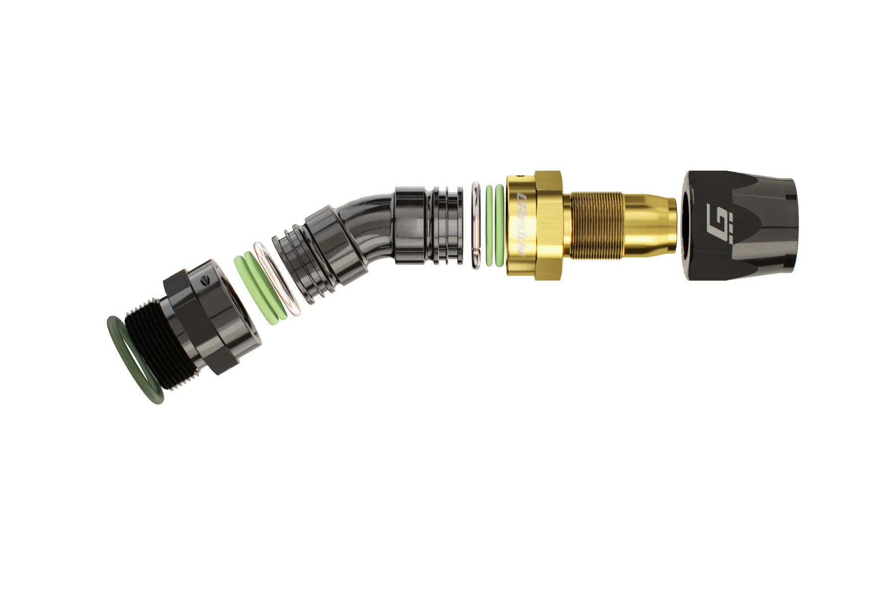 GREDDY ORB MALE 30 DEG. AN HOSE END(s) - BLACK/GOLD - (12810630 12810830 12811030 12811230) - Image 3