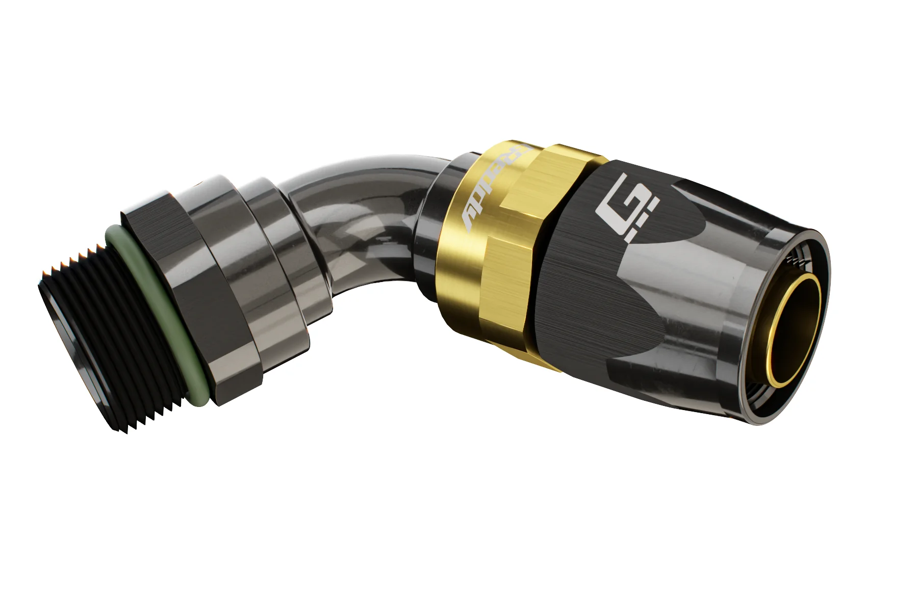 GREDDY ORB MALE 60 DEG. AN HOSE END(s) - BLACK/GOLD - (12810660 12810860 12811060 12811260) - Image 2