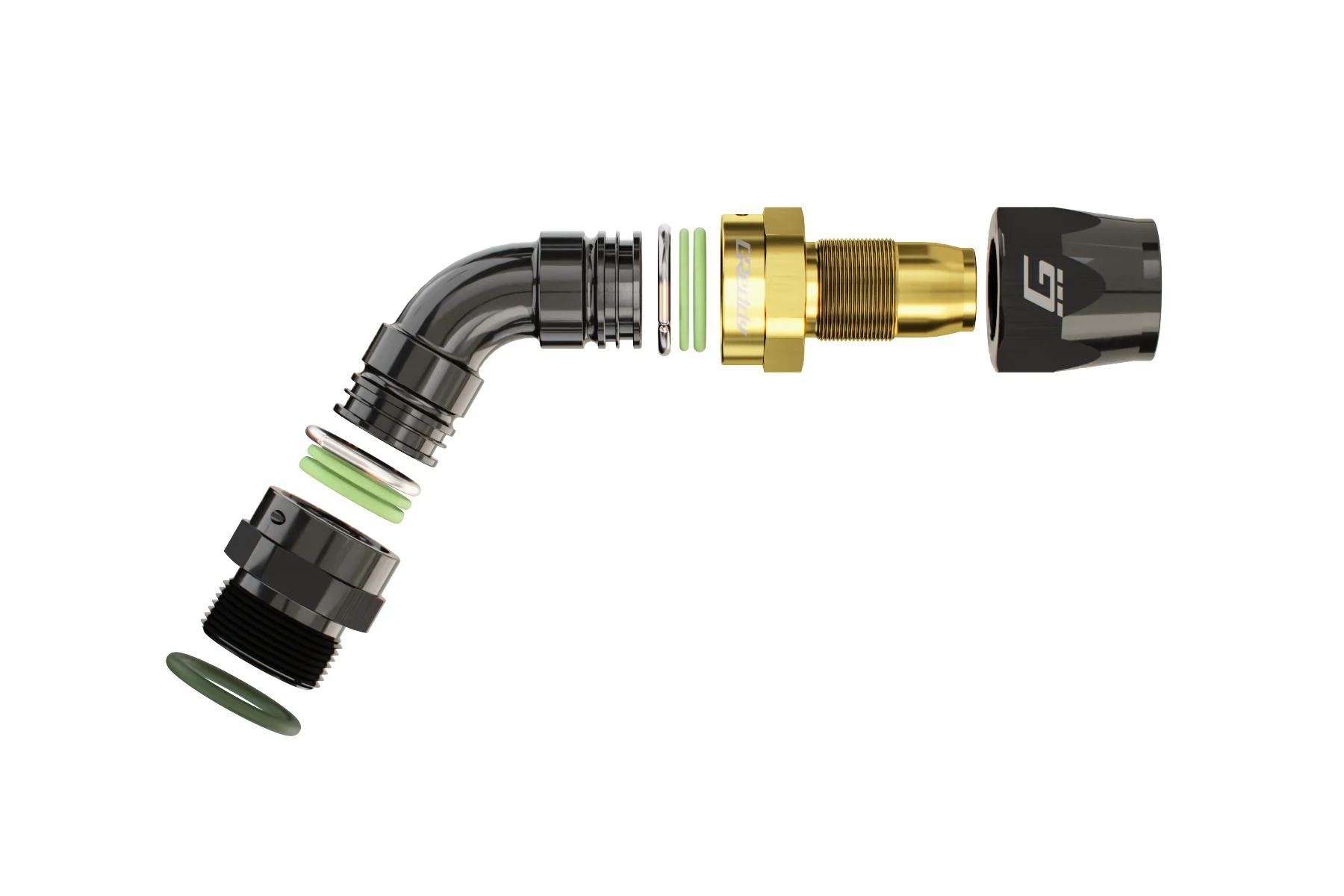 GREDDY ORB MALE 60 DEG. AN HOSE END(s) - BLACK/GOLD - (12810660 12810860 12811060 12811260) - Image 3