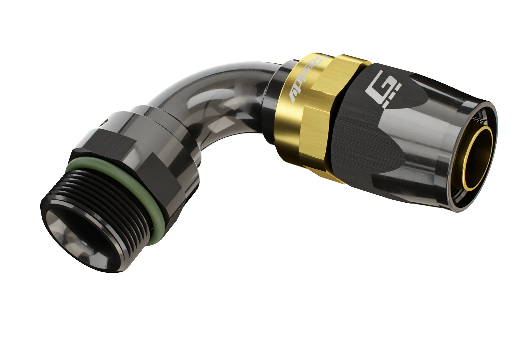 GREDDY ORB MALE 90 DEG. AN HOSE END(s) - BLACK/GOLD - (12810690 12810890 12811090 12811290) - Image 2