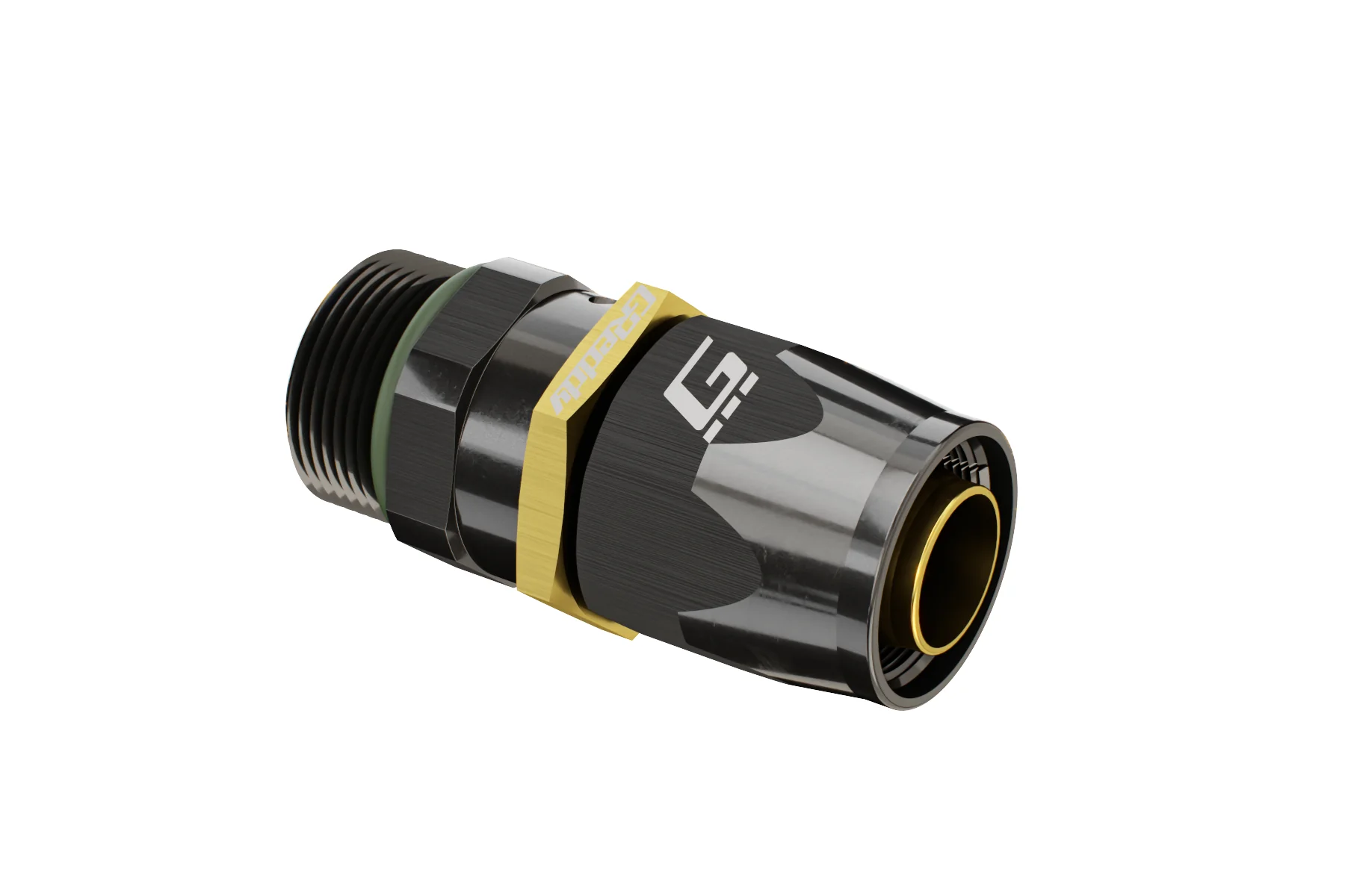 GREDDY ORB MALE STRAIGHT AN HOSE END(s) - BLACK/GOLD - (1210600 12810800 12811000 12811200) - Image 2