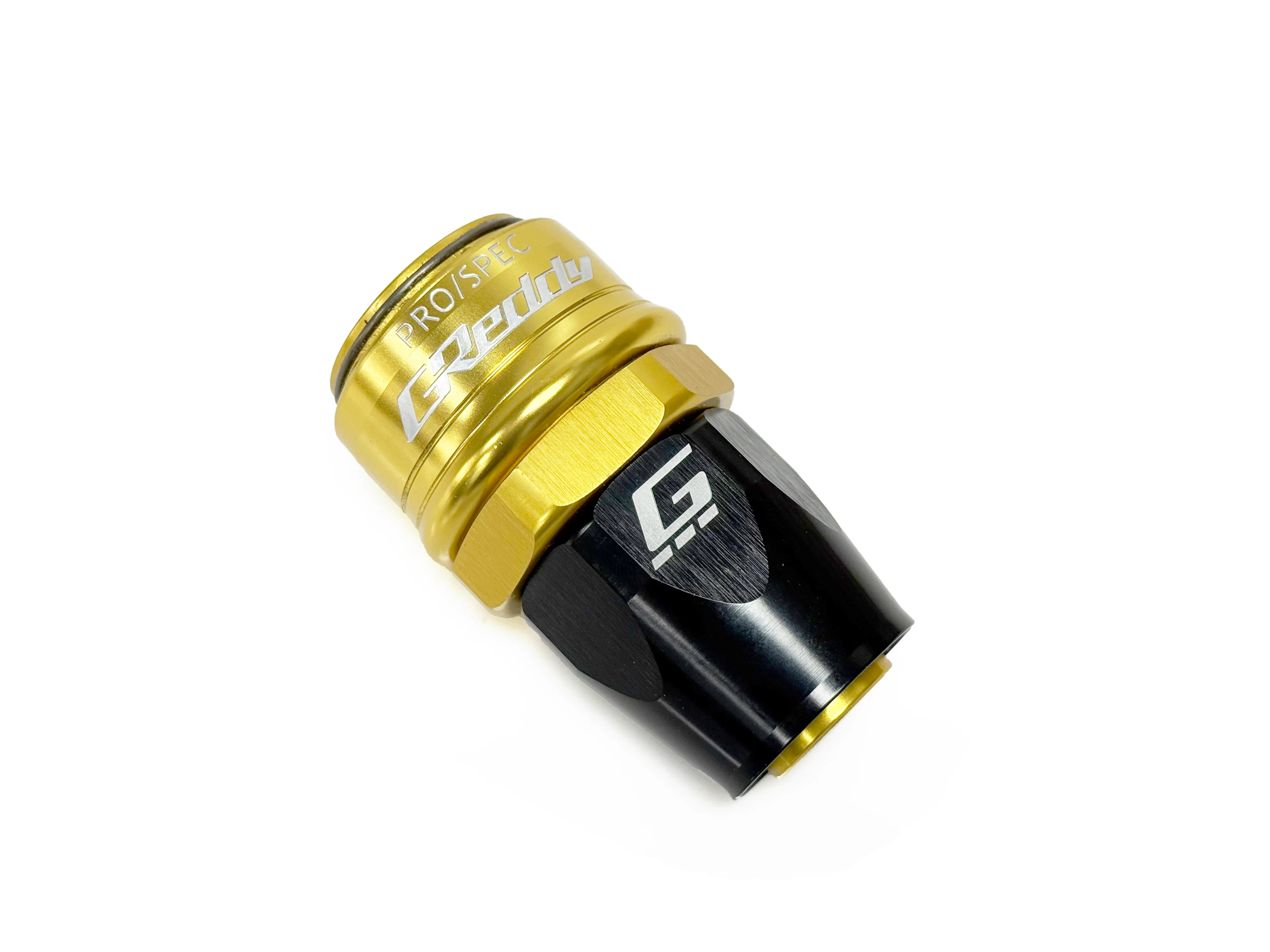 GREDDY PRO/SPEC STRAIGHT QUICK-RELEASE HOSE END(s) - BLACK/GOLD - (12860400 12860600 12860800 12861000 12861200 12861600) - Image 4