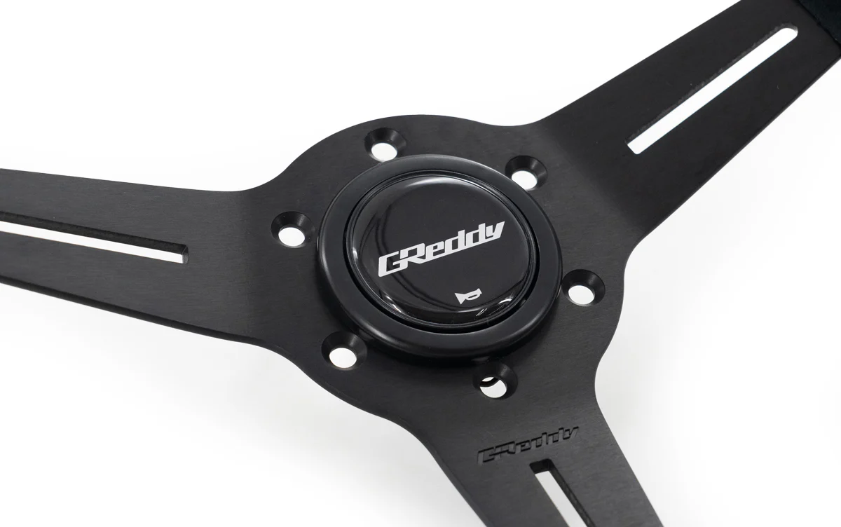 GREDDY SPORT STEERING WHEEL - SUEDE 3 STRIPE MED DISH - (16600013) - Image 4
