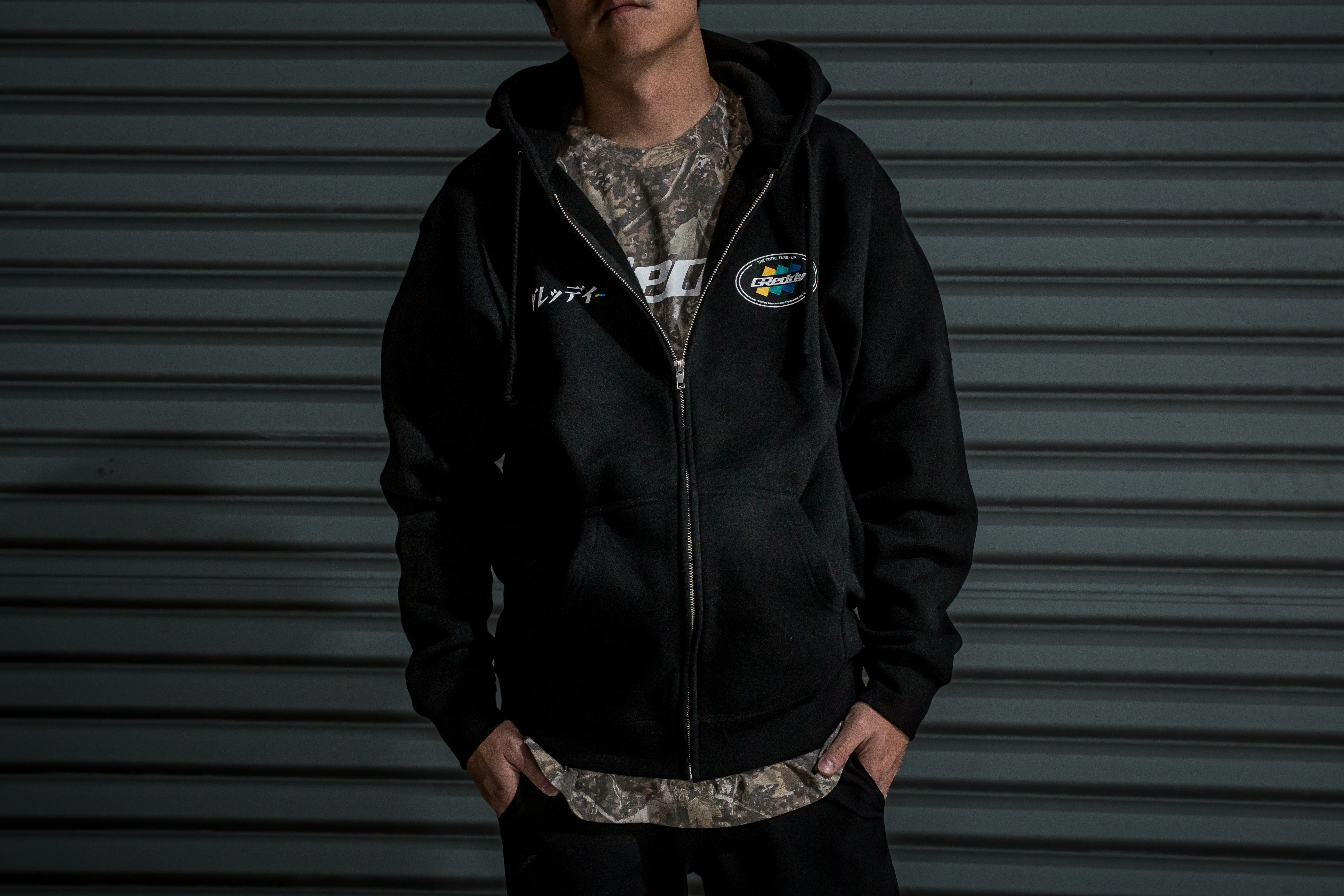 GReddy Total Tune-Up Zip Hood - Black - Image 2