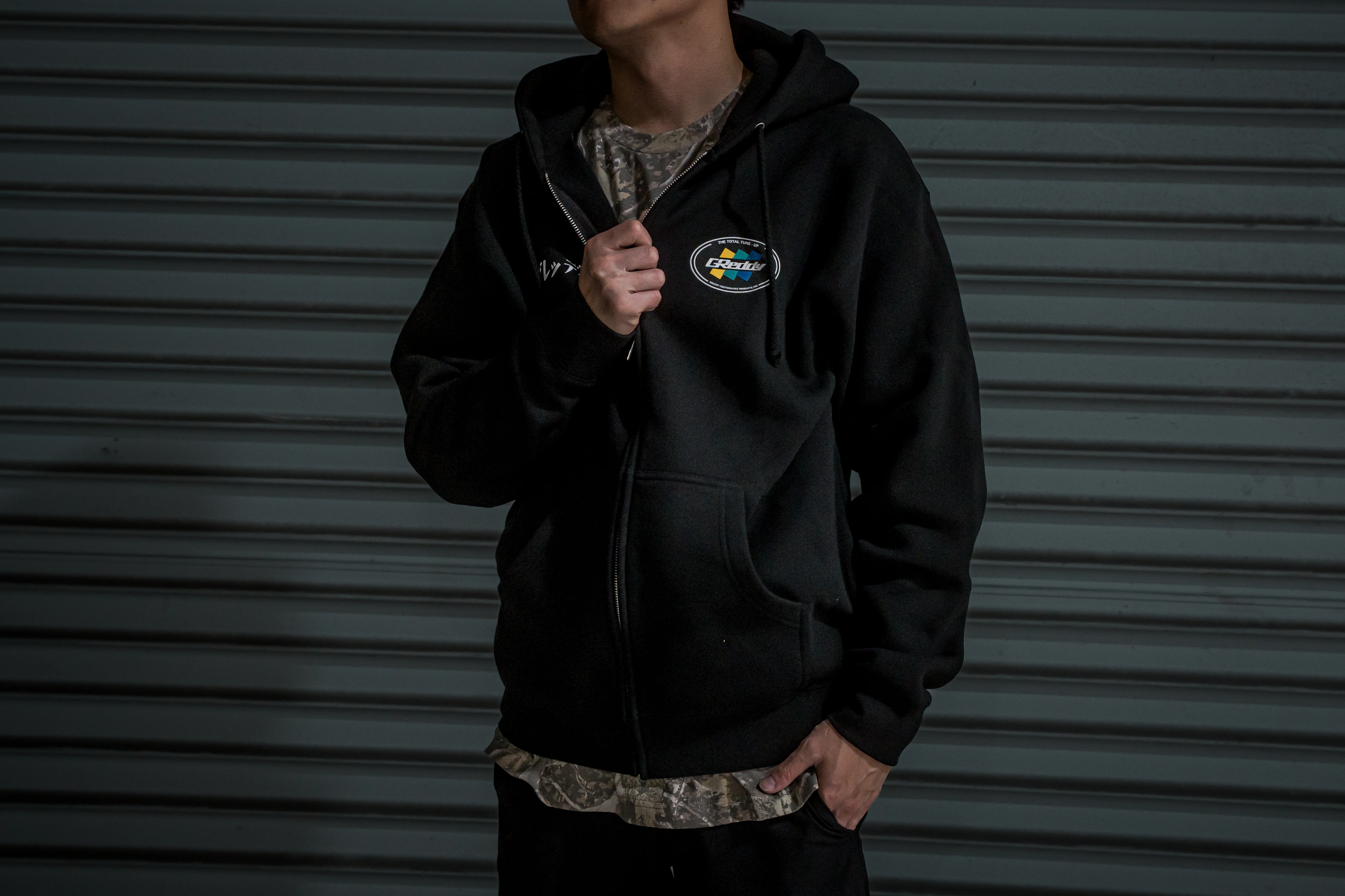 GReddy Total Tune-Up Zip Hood - Black - Image 4