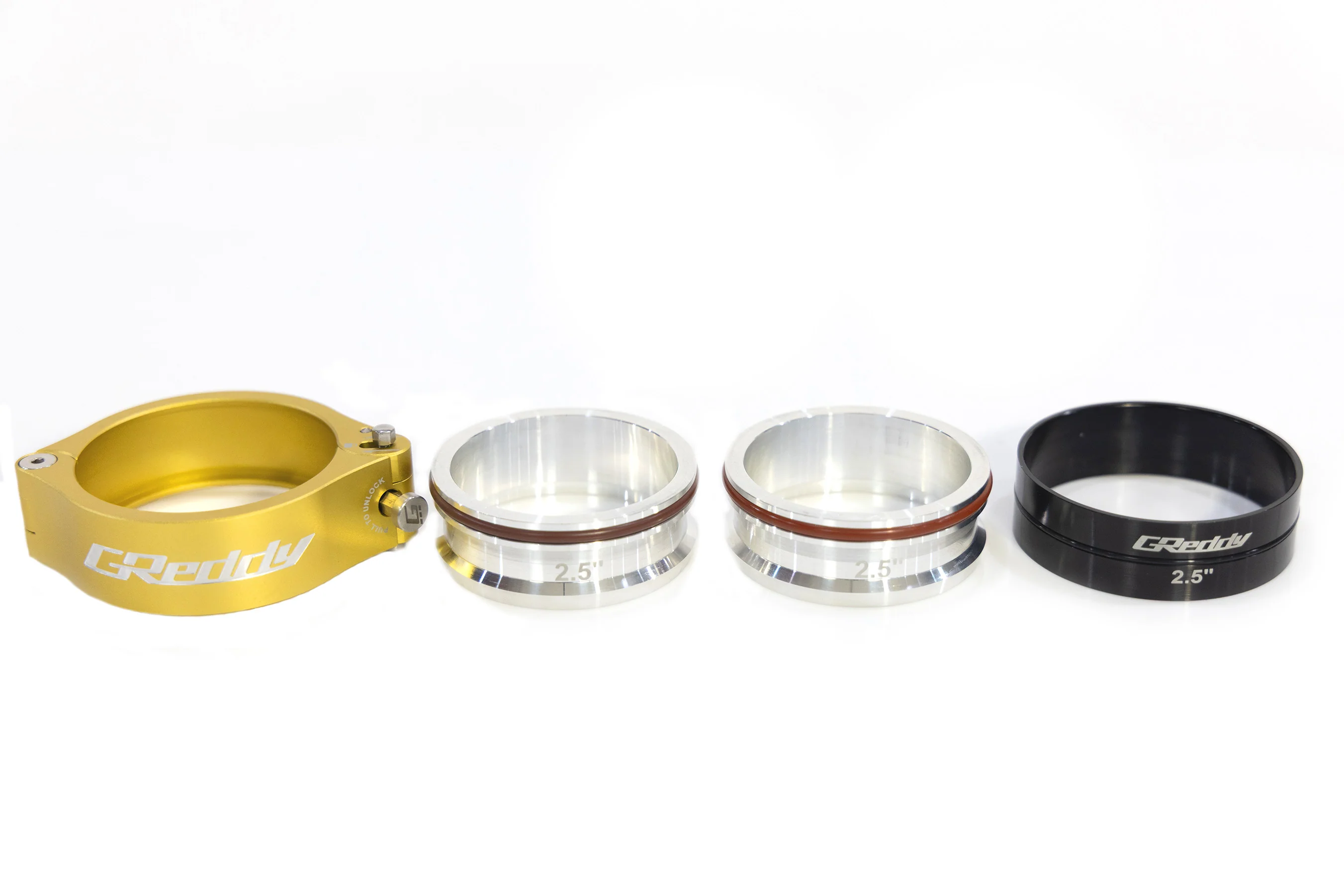 GREDDY 2.5" BOOST TUBE CLAMP WITH WELD-ON RINGS (GOLD) - (22420250) - Image 8