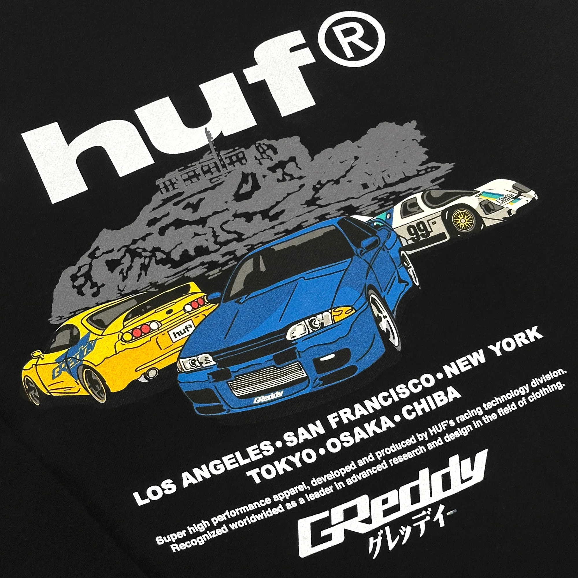 GReddy x HUF Cities Hood - Black - Image 5