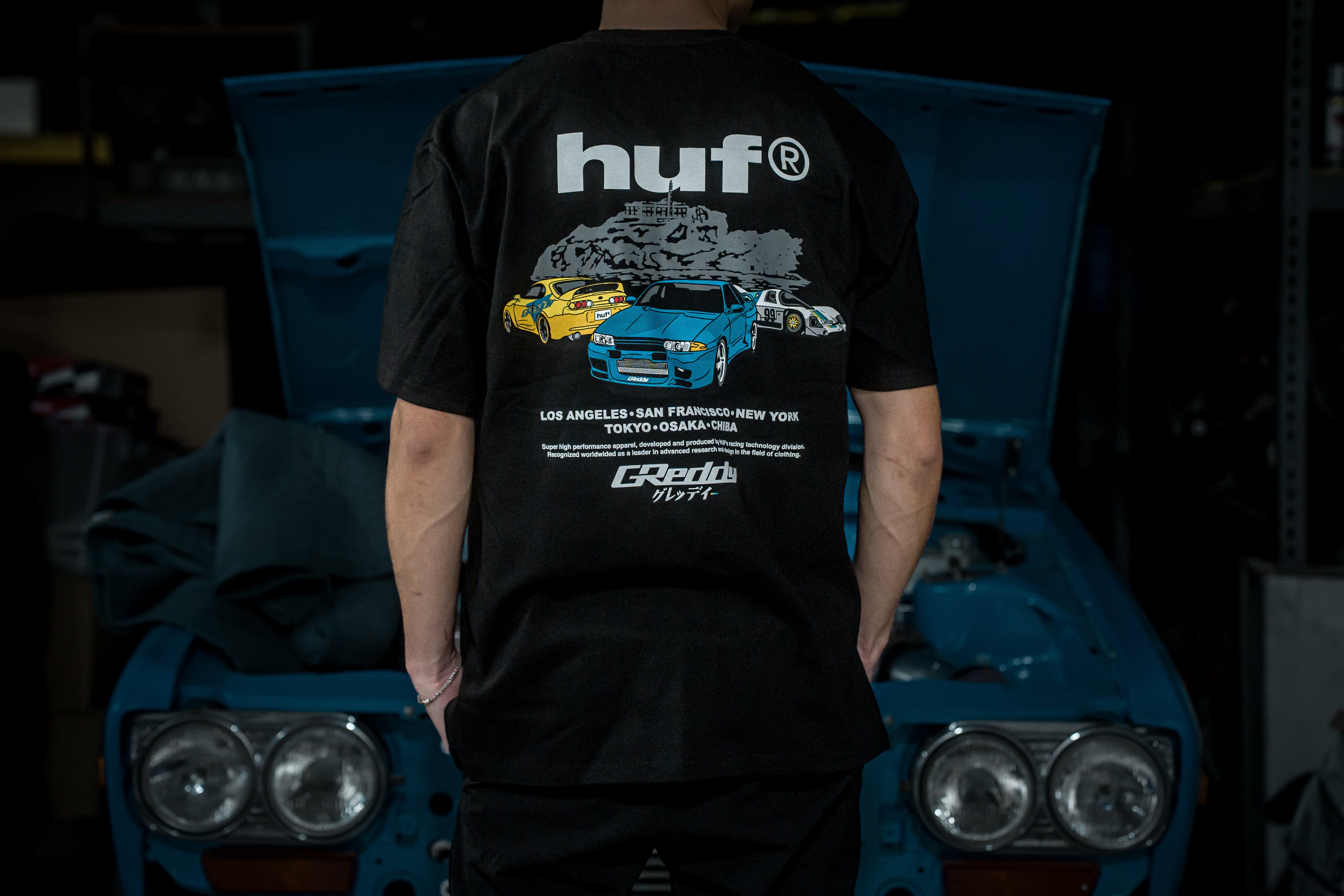GReddy x HUF Cities Tee - Black - Image 2