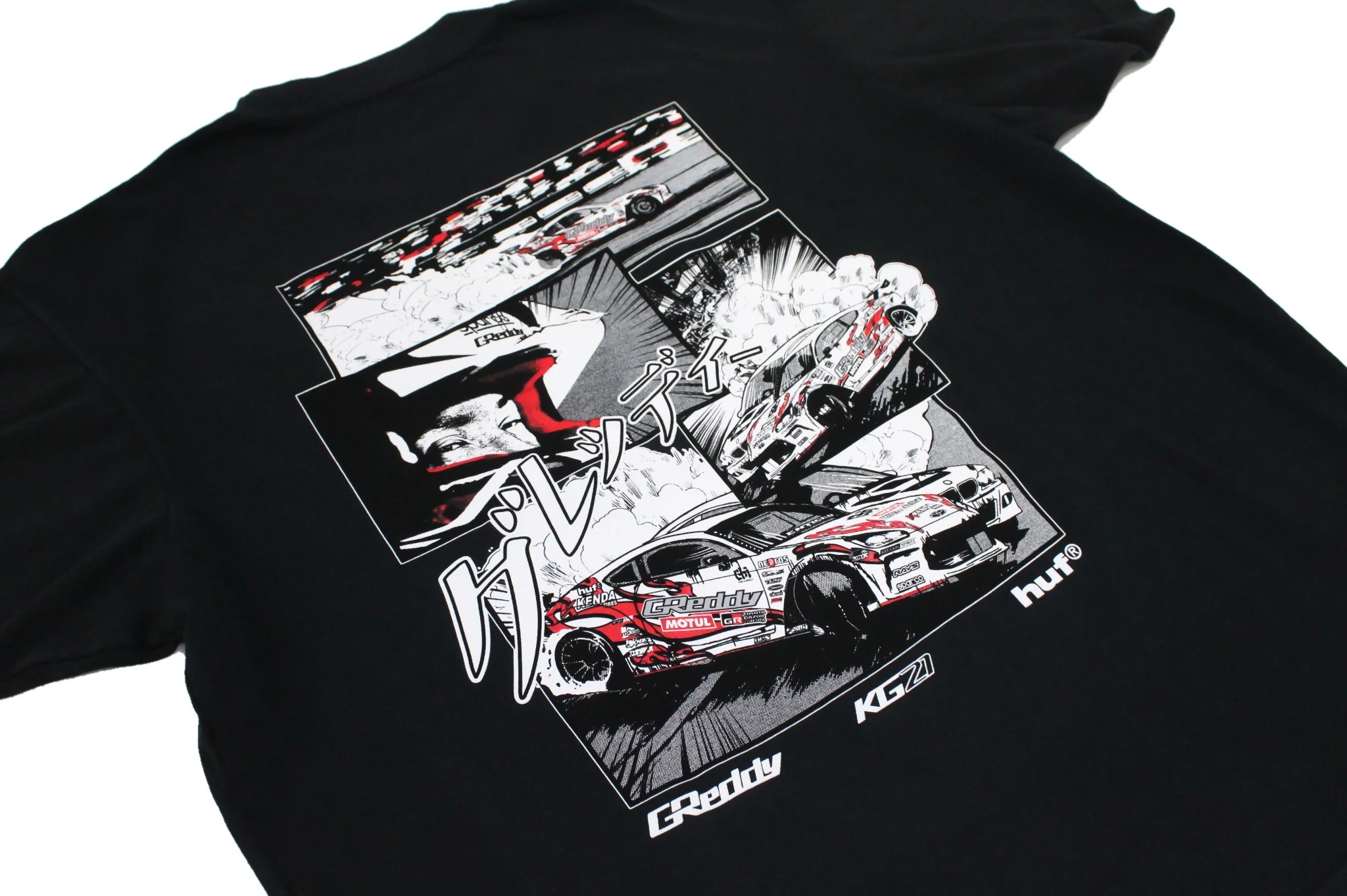 GReddy X HUF Reveal KG21 (Boxy Fit) Tee(s) - Pigment Black - Image 3