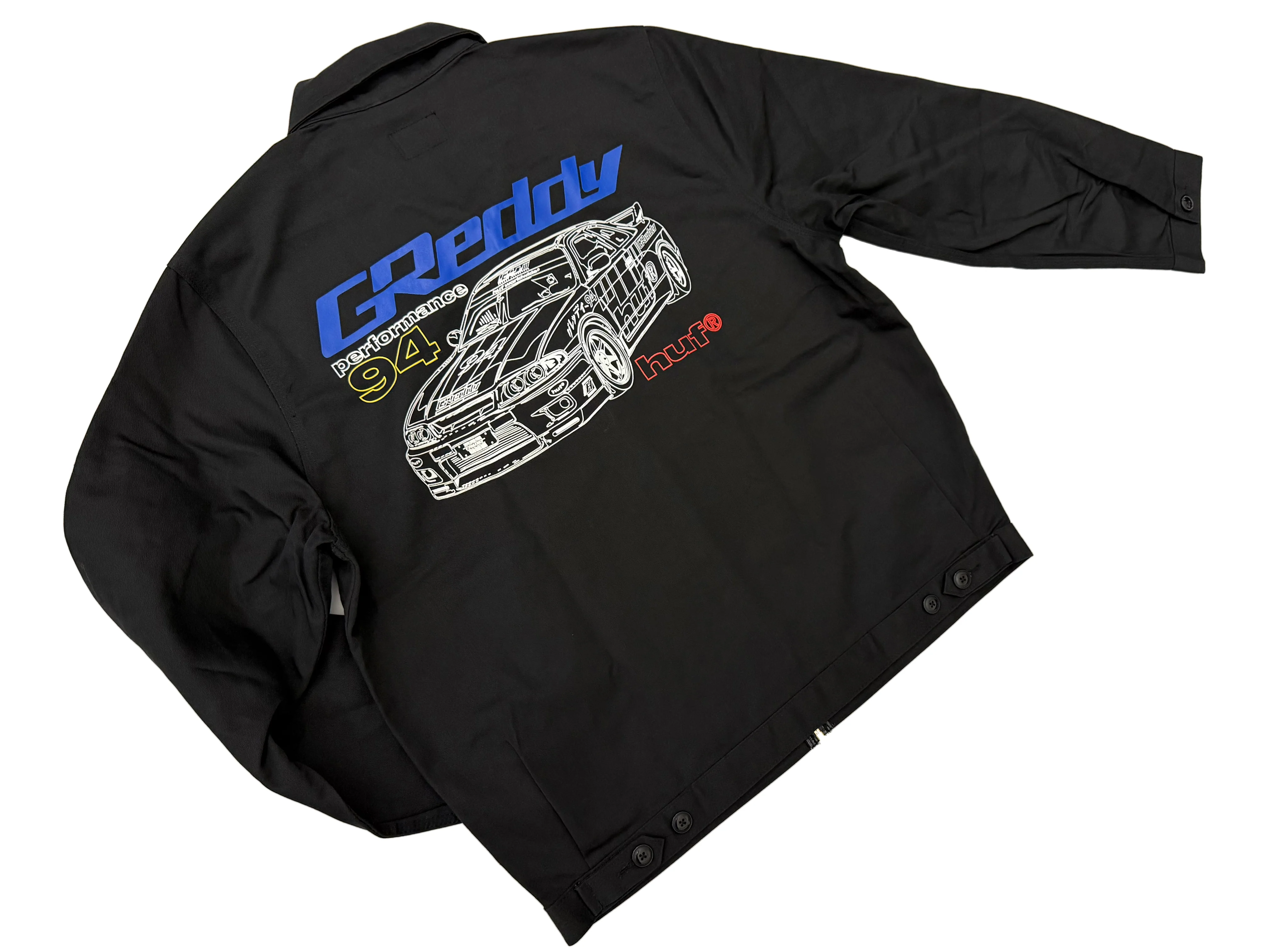 HUF x GReddy Diagram Work Jacket - Black - Image 2