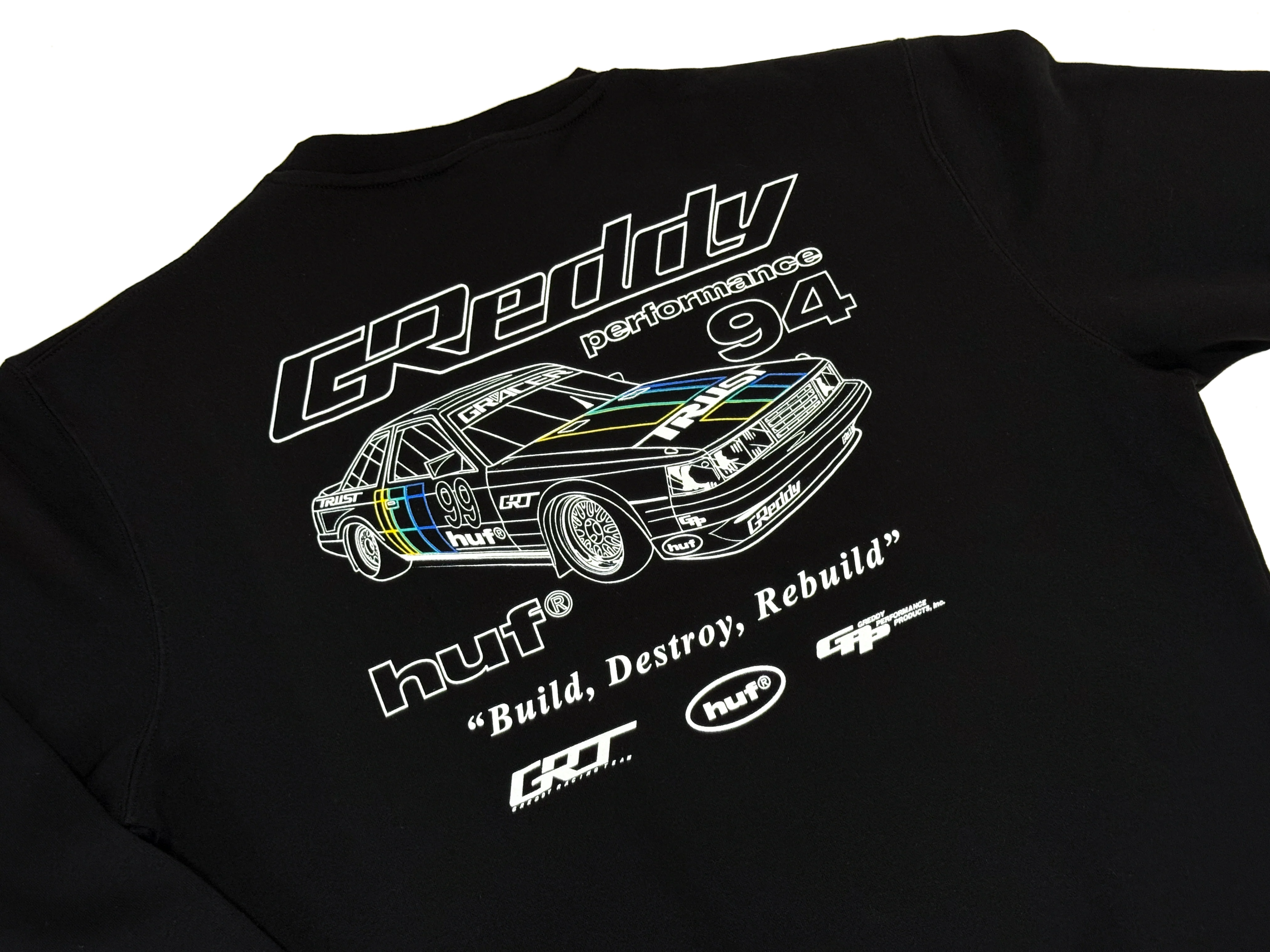 HUF x GReddy Retro Mod Crewneck Sweatshirt - Image 3