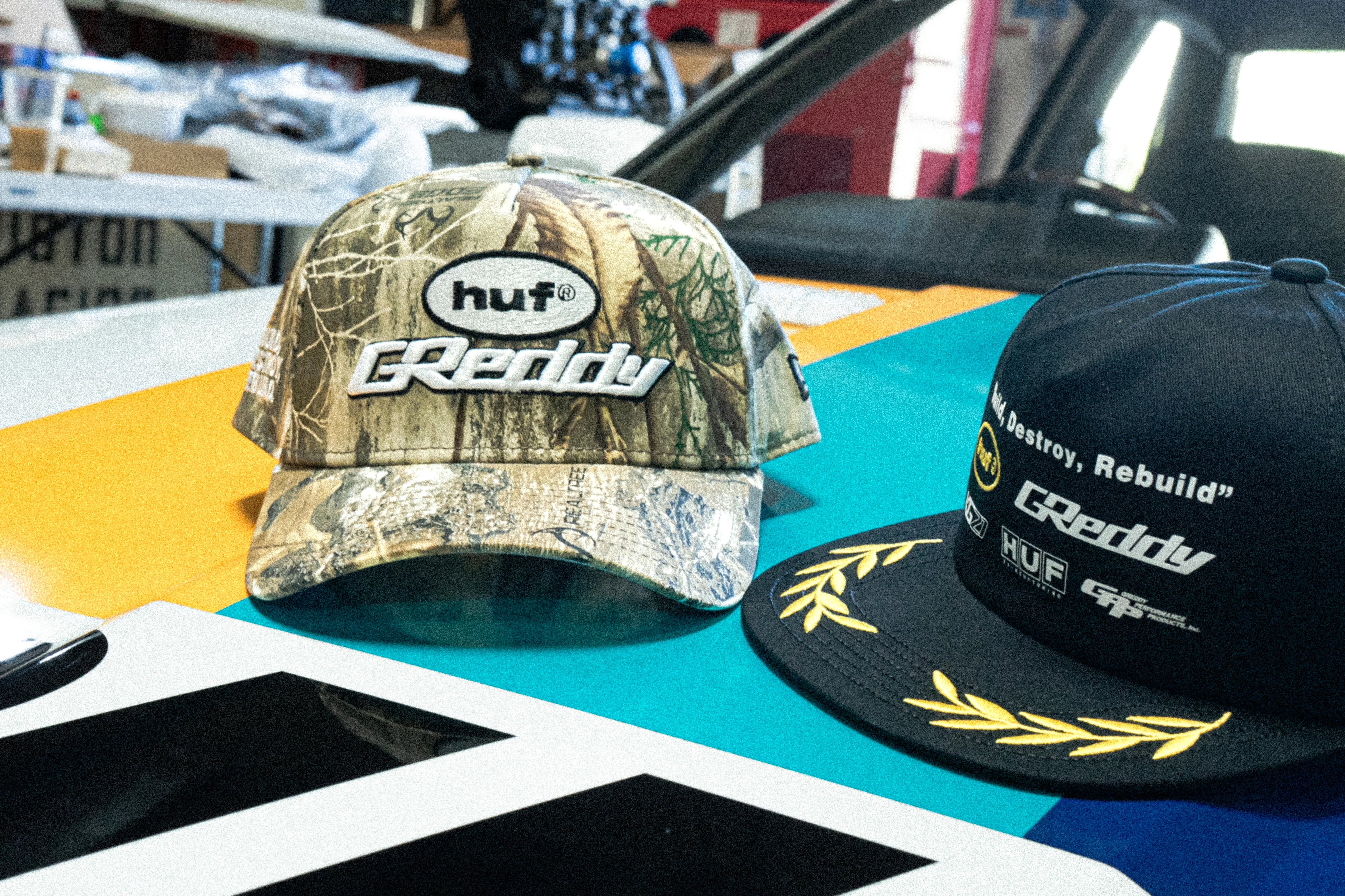 HUF x GReddy Team Snapback Hat - Image 4