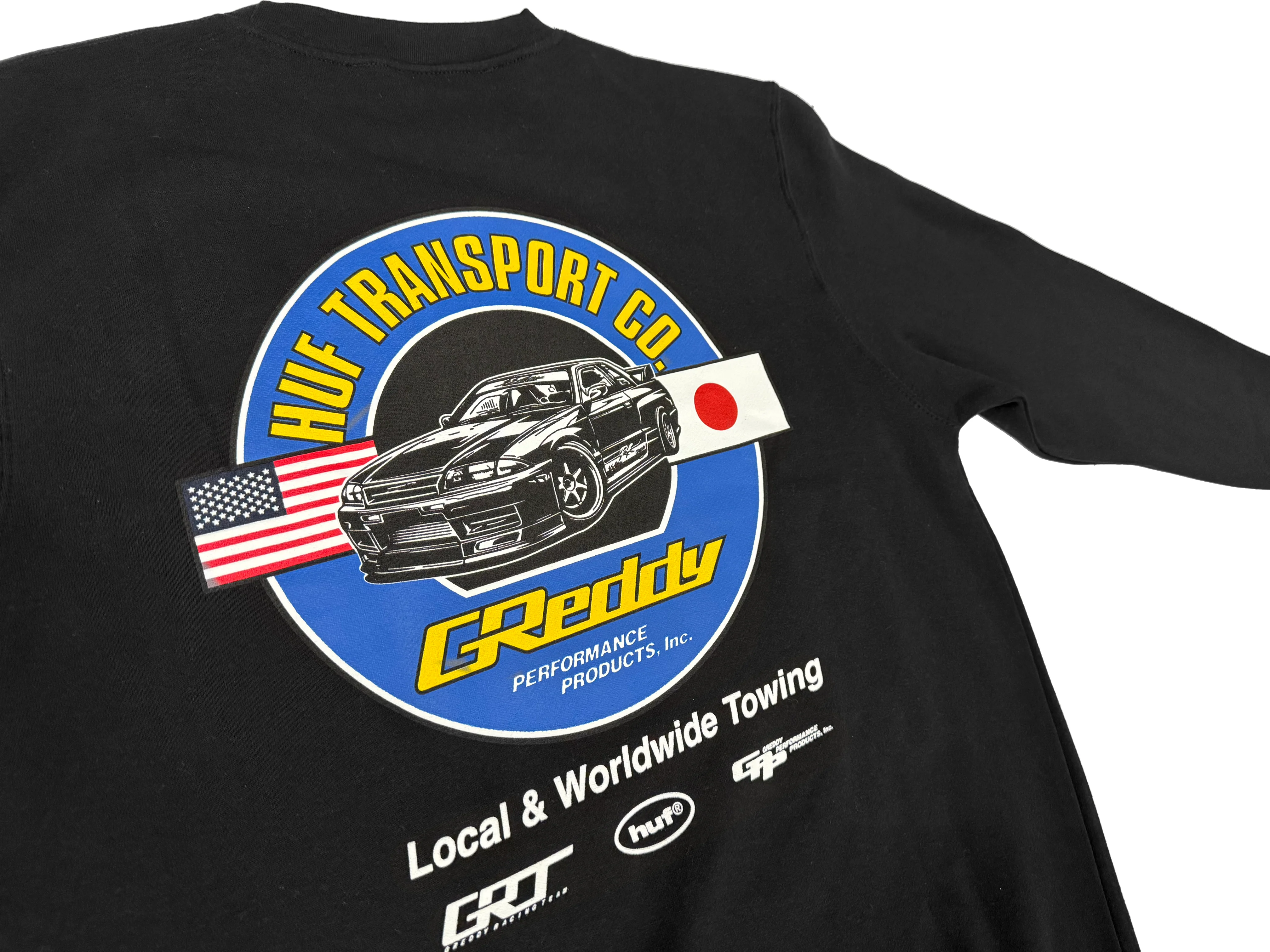 HUF x GReddy Transport Crewneck - Black - Image 4