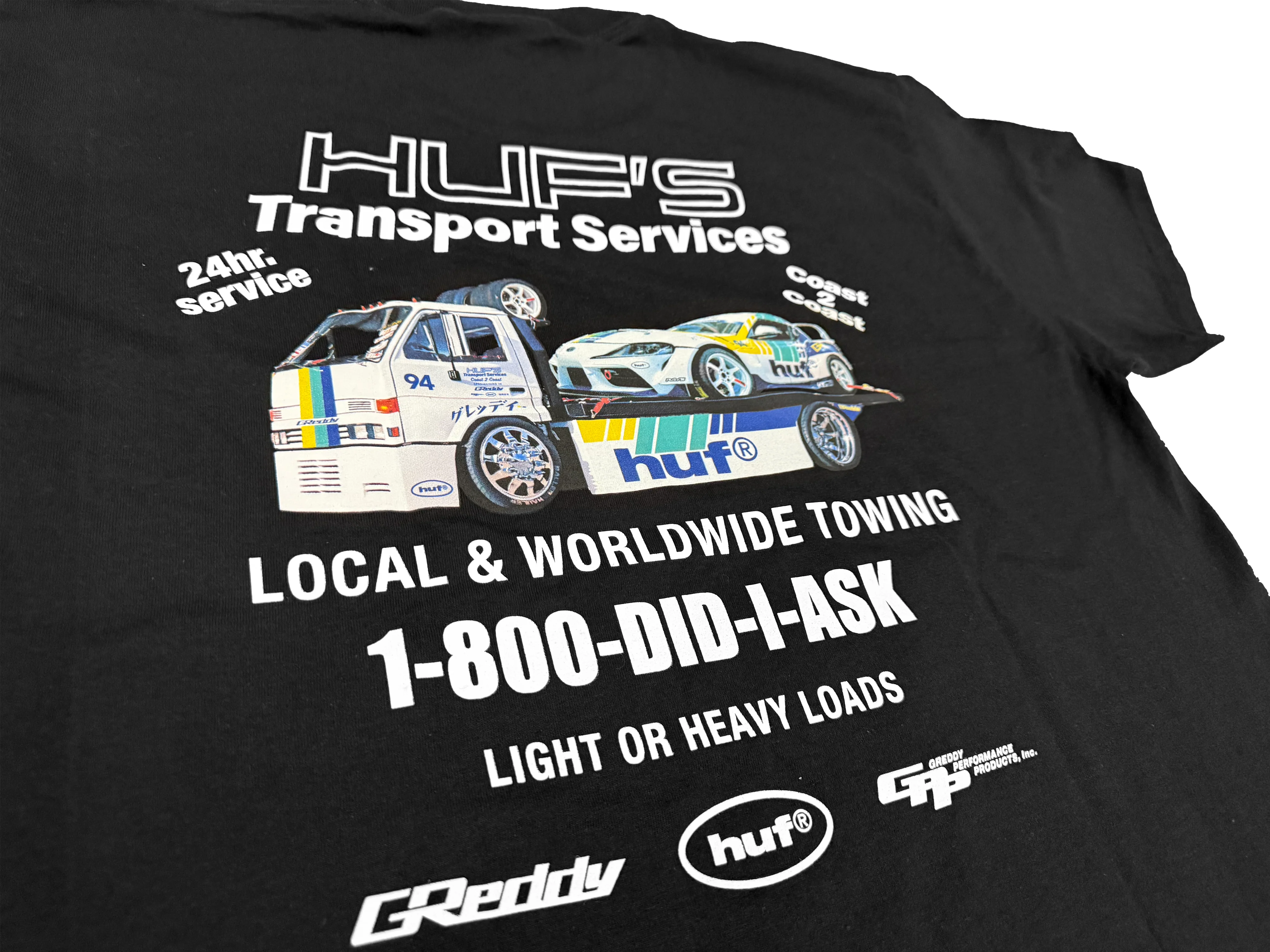 HUF x GReddy Tow S/S Tee - Black - Image 3