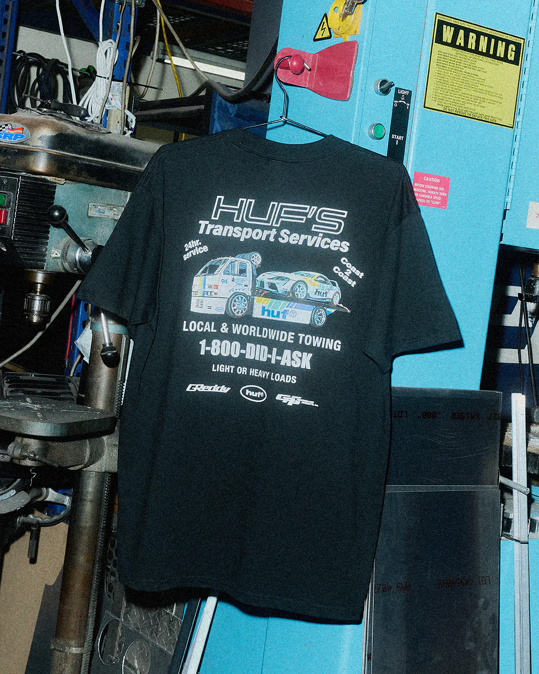 HUF x GReddy Tow S/S Tee - Black - Image 5