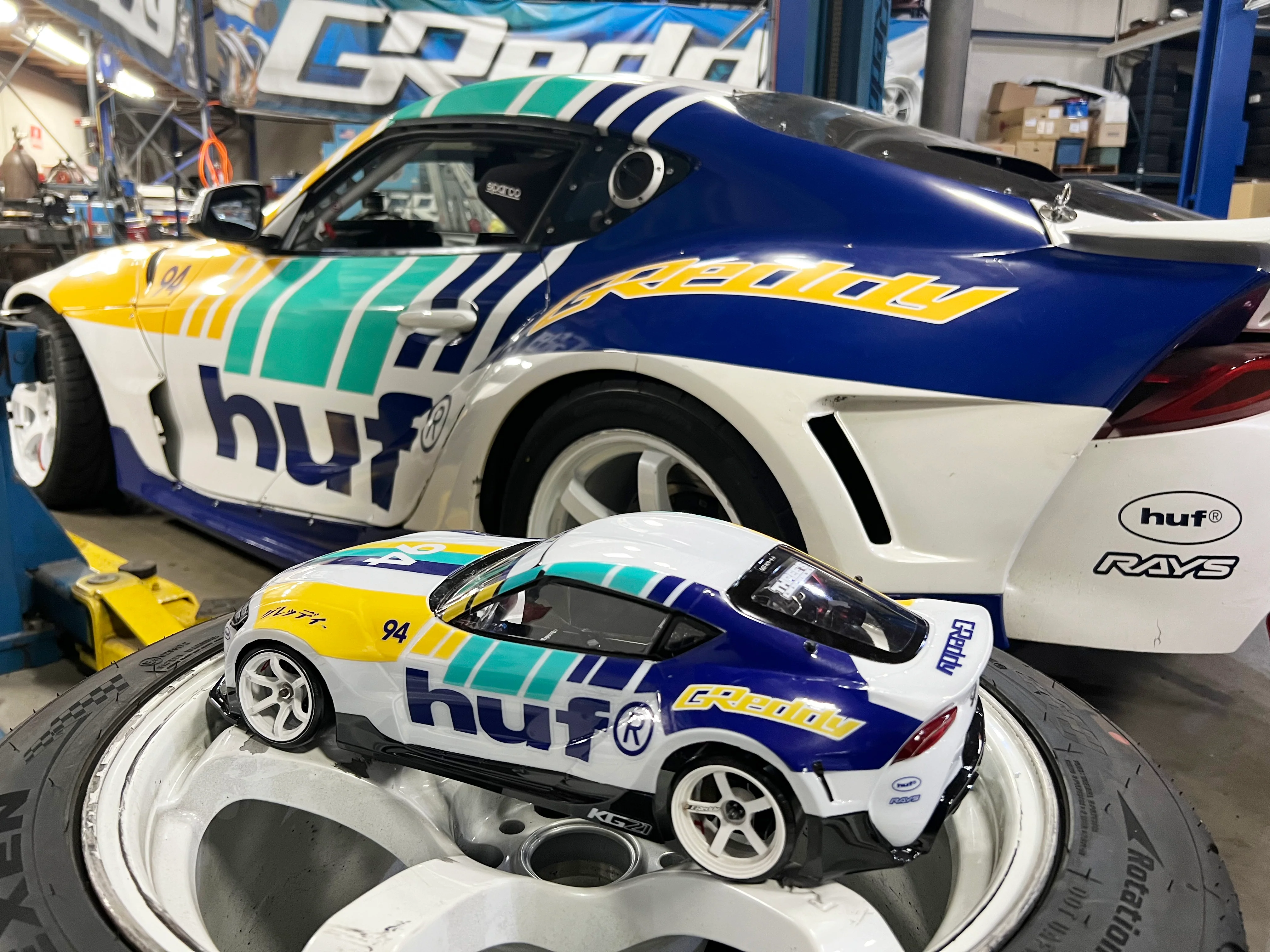 HUF x GReddy Yokomo Pandem A90 GR Supra 1/10 RC Body (clear) - (limited release) - Image 6
