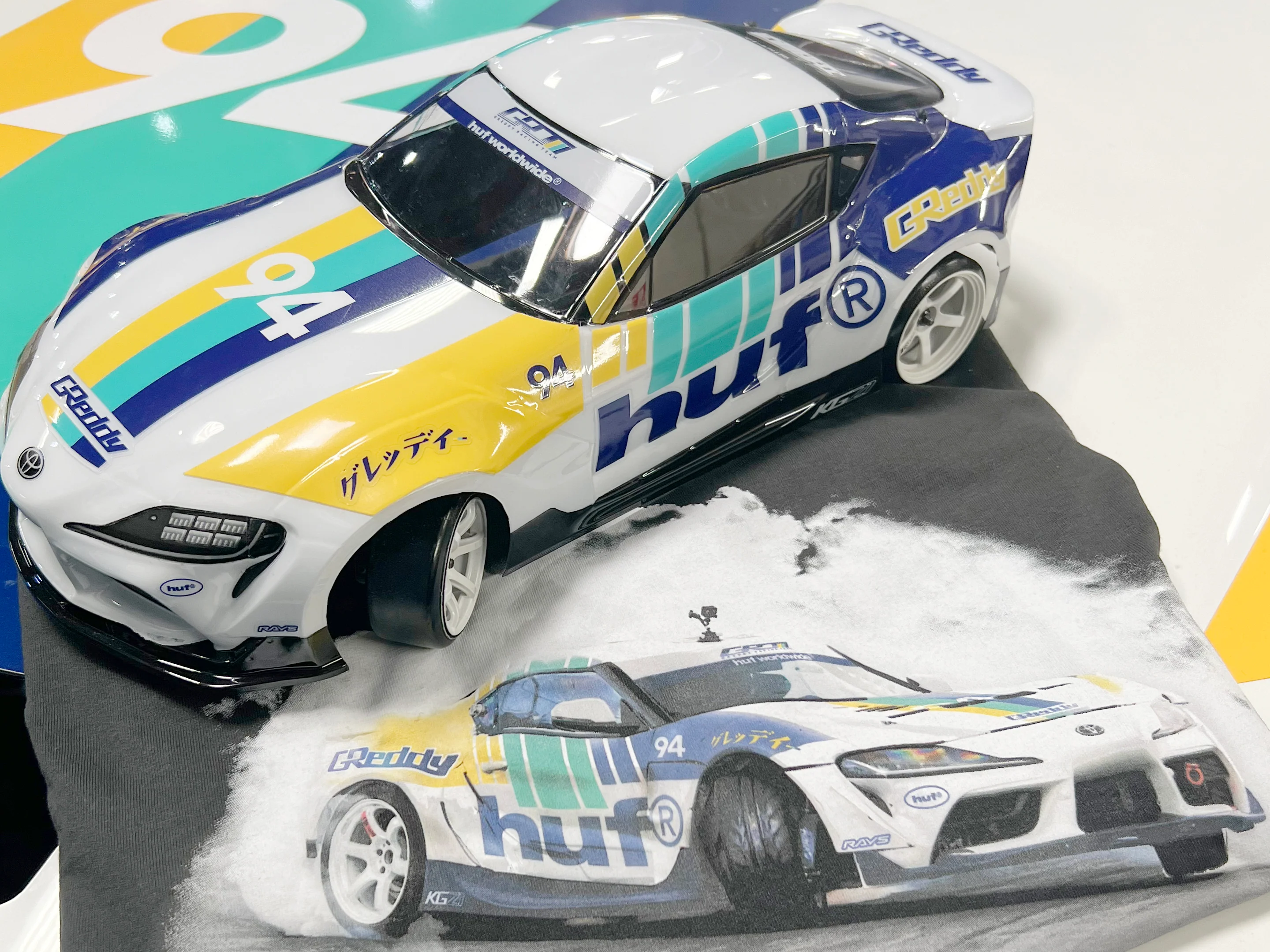 HUF x GReddy Yokomo Pandem A90 GR Supra 1/10 RC Body (clear) - (limited release) - Image 7
