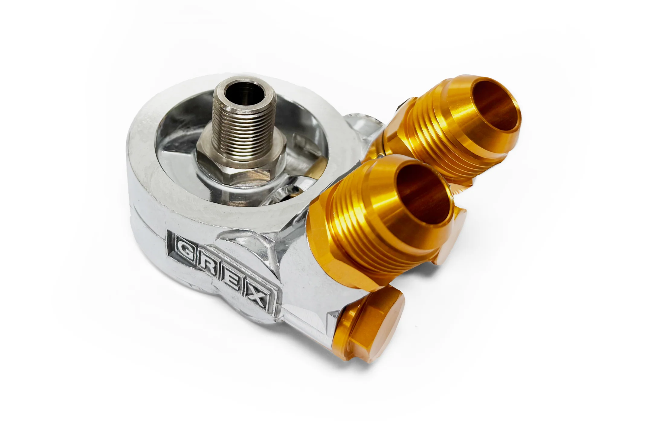 12AN TYPE-E OIL COOLER BLOCK, ENG: 3/4-16UNF, FILTER: 3/4-16UNF - (12401124)