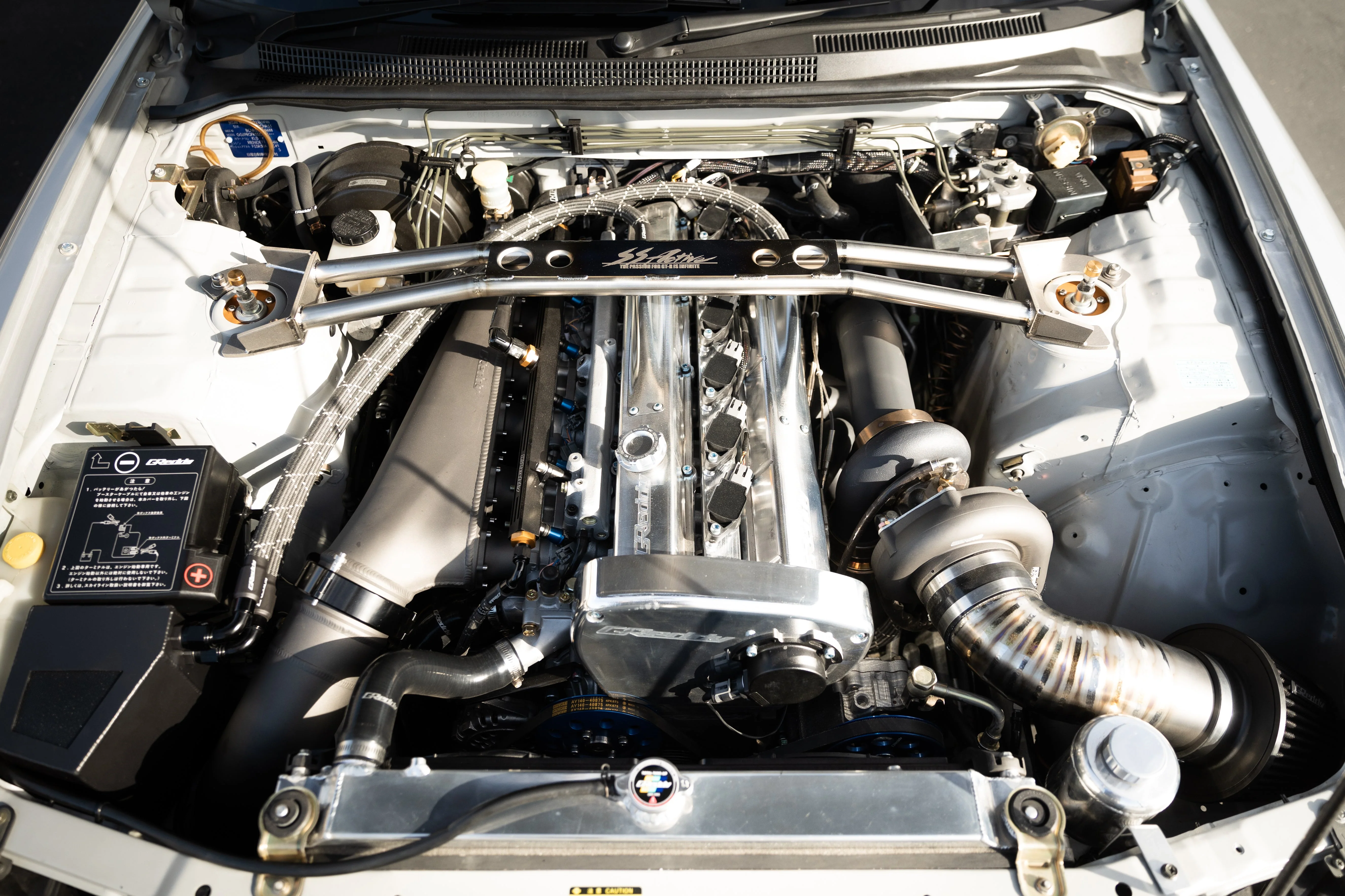 Garage Active "SS Active" Titanium Front Tower Bar(s) - (R32/R33/R34) - Image 3