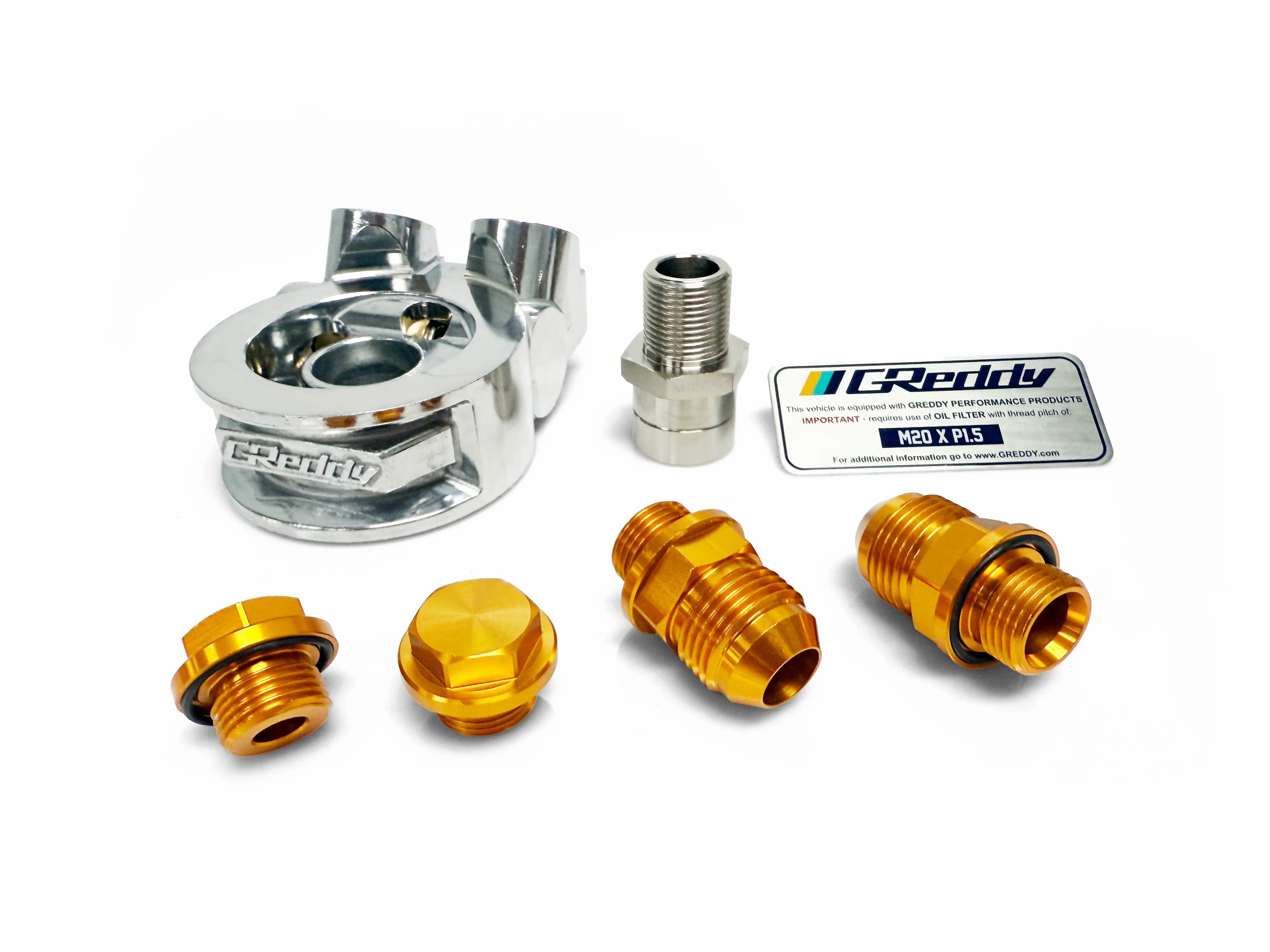 Revised GReddy Std. Oil Cooler Block Adapter - Universal - Image 9