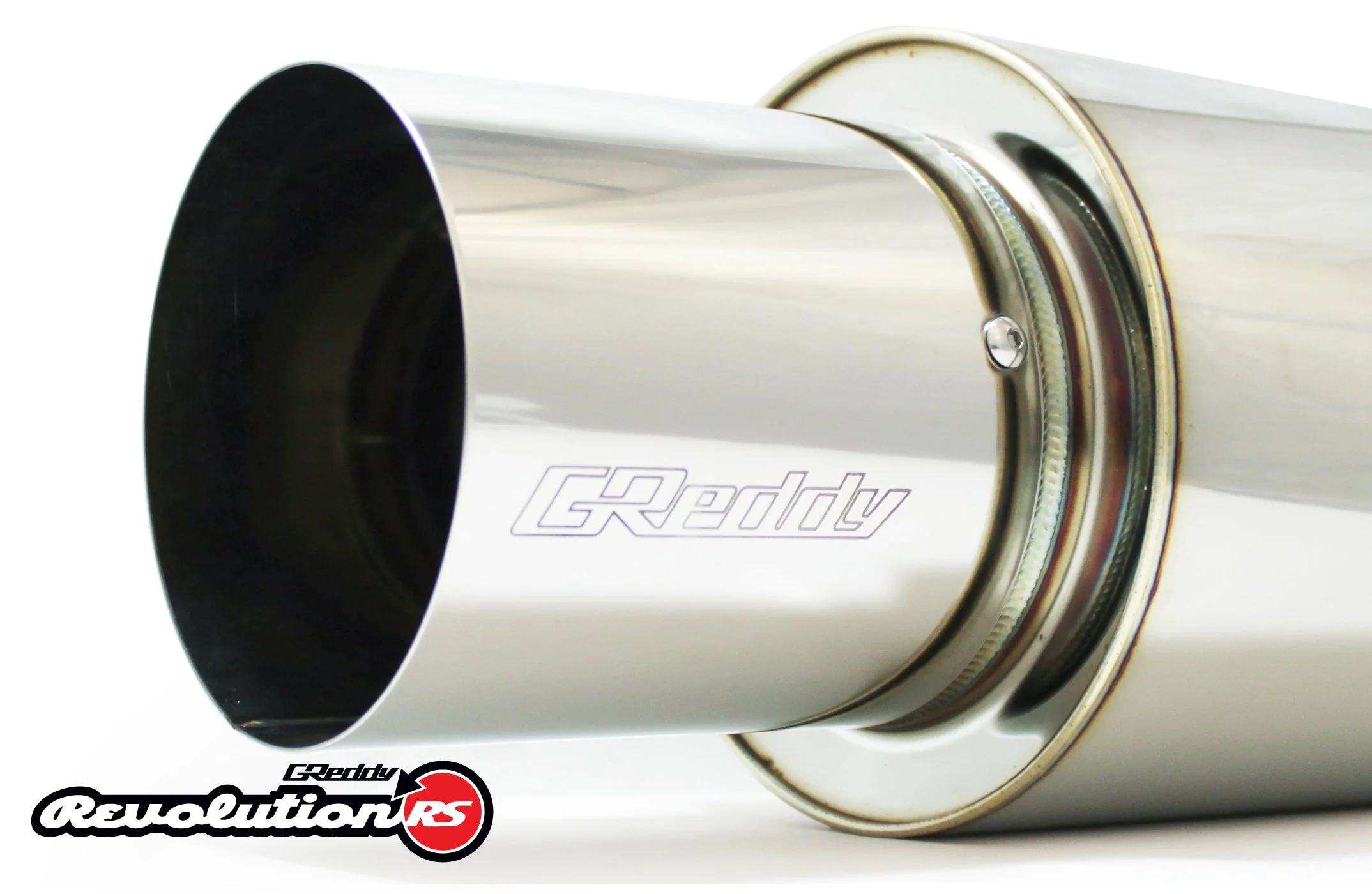 REVOLUTION RS  UNIVERSAL MUFFLER 3.0"- 3-BOLT 115MM  TIP - (11001131) - Image 2