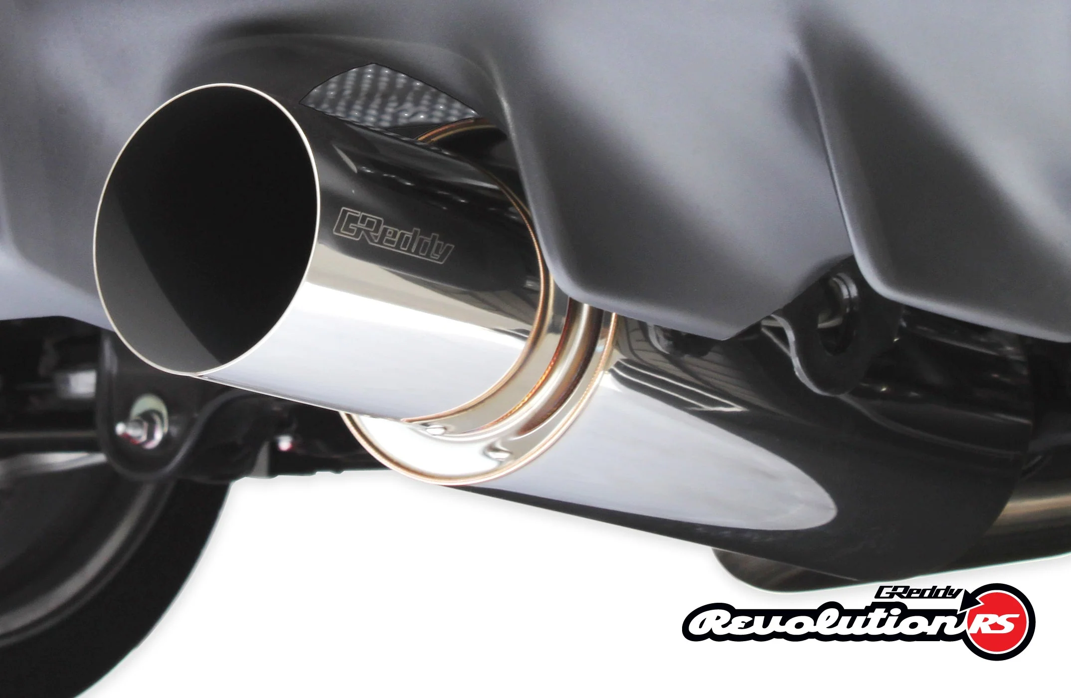 REVOLUTION RS  UNIVERSAL MUFFLER 3.0"- 3-BOLT 115MM  TIP - (11001131) - Image 4