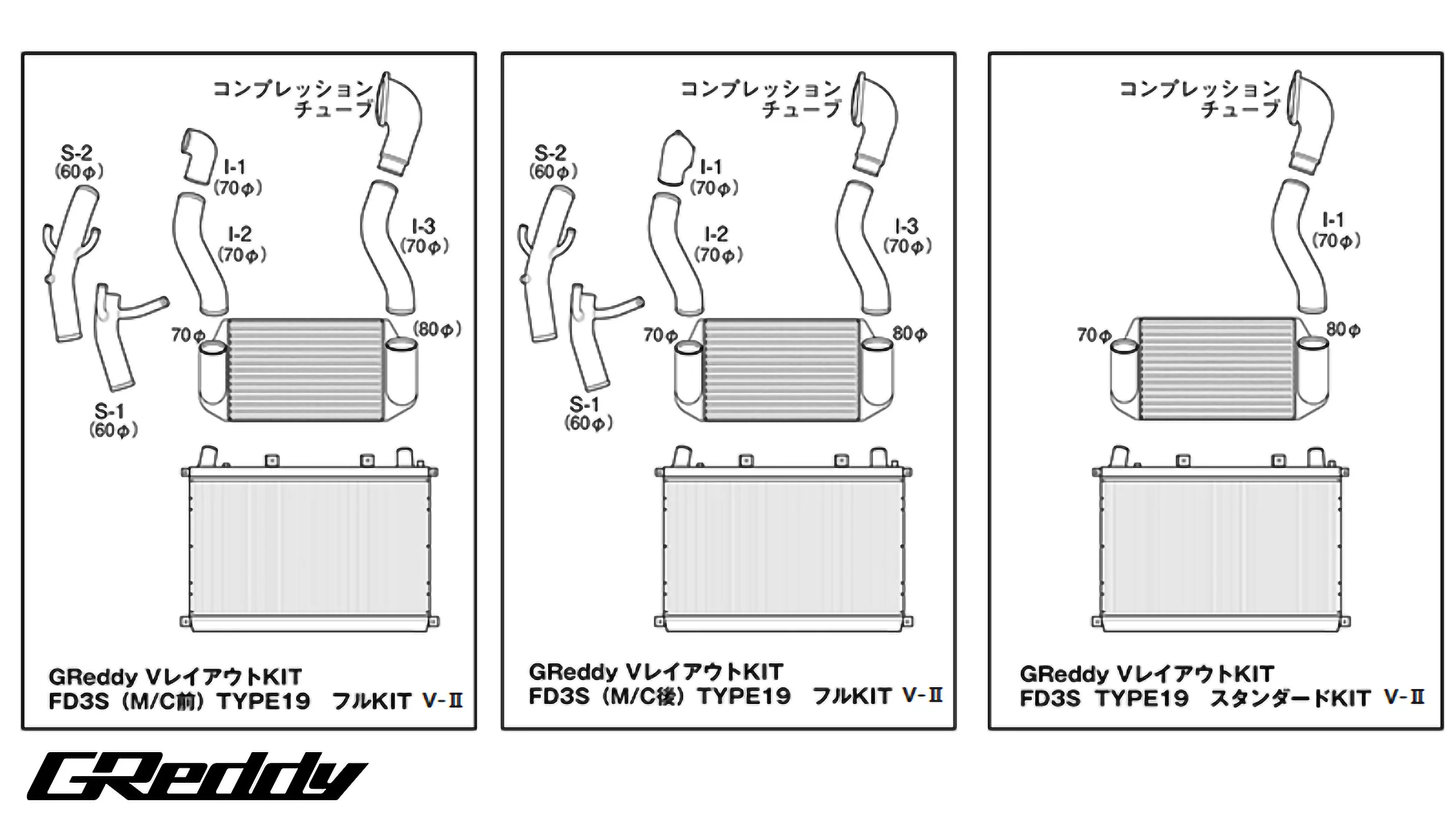 GREDDY V-MOUNT INTERCOOLER / RADIATOR KIT FD3S Ver. 2 STANDARD KIT - (12040703 / 12040720) - Image 9