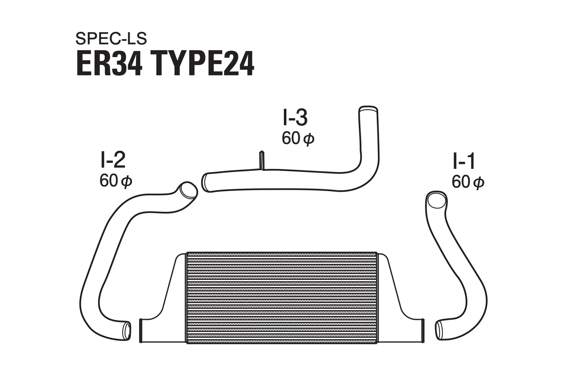 GREDDY INTERCOOLER KIT SPEC-LS T-24 ER34 - (12020488) - Image 4