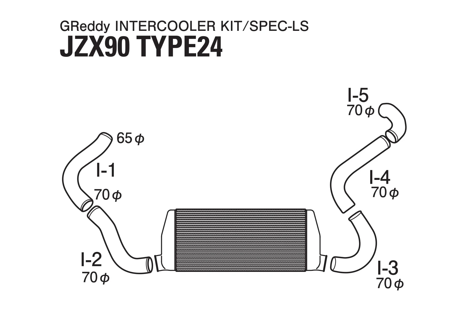 GREDDY INTERCOOLER KIT SPEC-LS T-24 JZX90 - (12010460) - Image 3