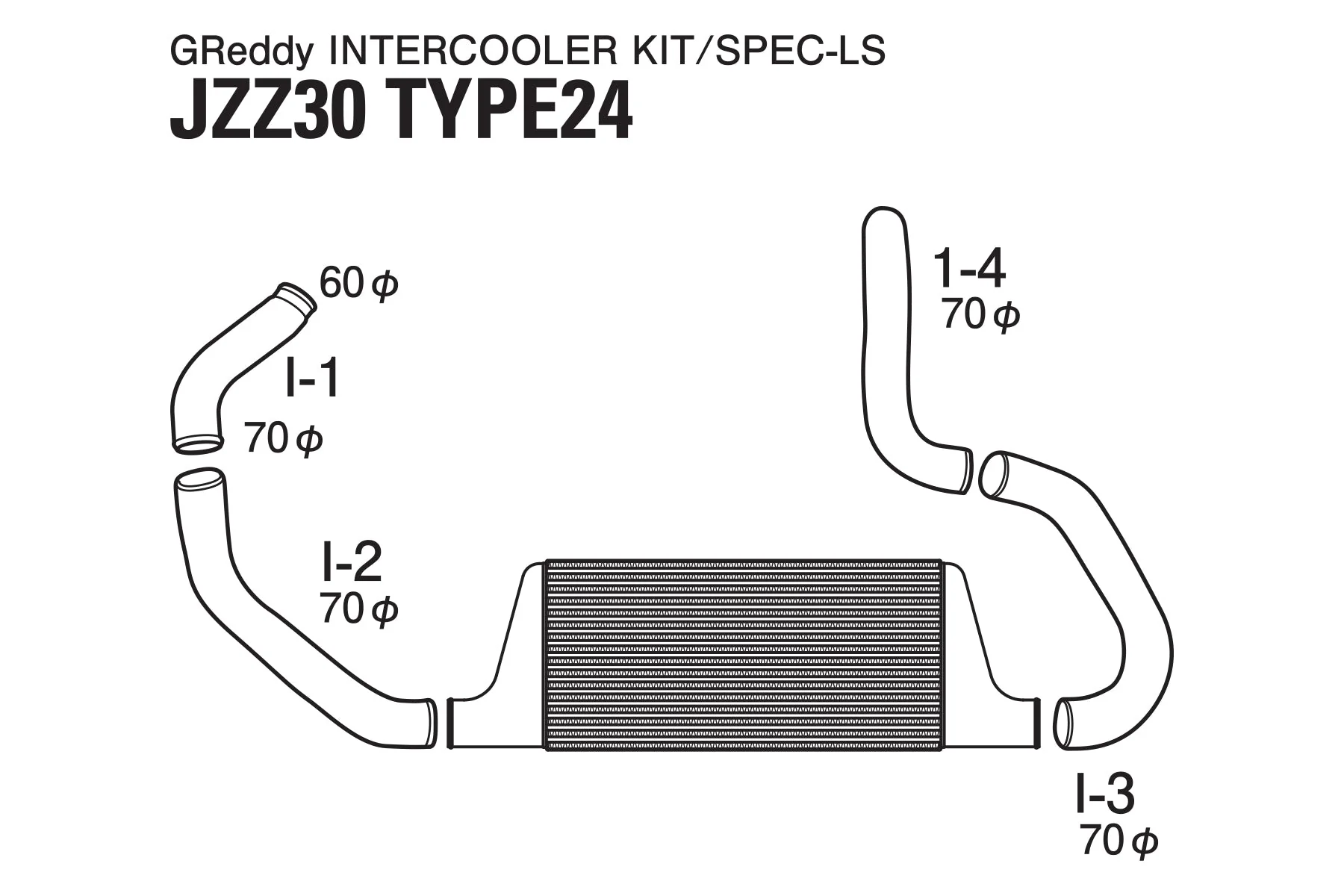 GREDDY INTERCOOLER KIT SPEC-LS T-24 JZZ30 - (12010466) - Image 3