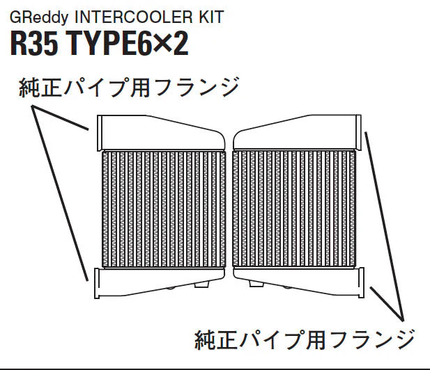 GREDDY INTERCOOLER KIT SPEC-R HG  R35 SPEC-R HG 2X T-6 R35GTR - (12020483) - Image 3