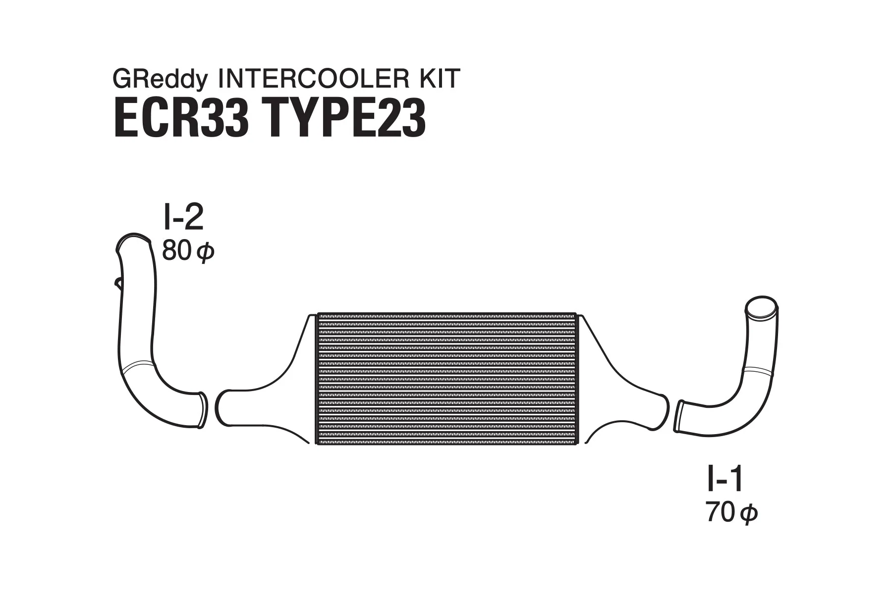 GREDDY INTERCOOLER KIT T-23F FOR GREDDY TURBO & PLENUM ECR33 - (12020206) - Image 2
