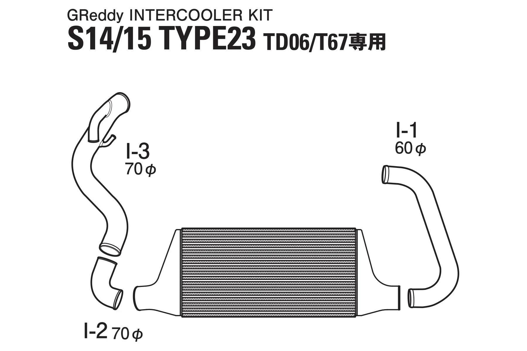 GREDDY INTERCOOLER KIT T-23F S14/S15 - (12020205) - Image 3