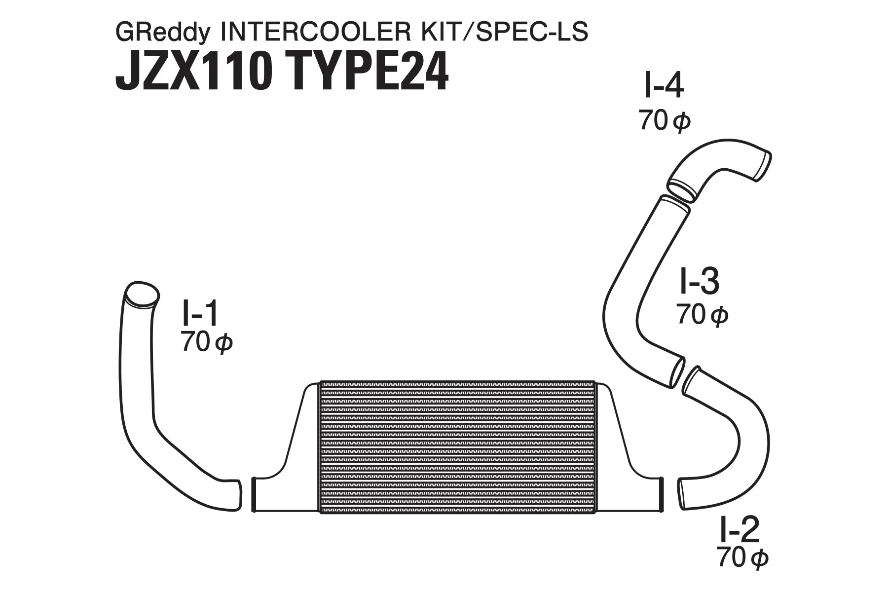 GREDDY INTERCOOLER KIT T-24F JZX110 - (12010211) - Image 2
